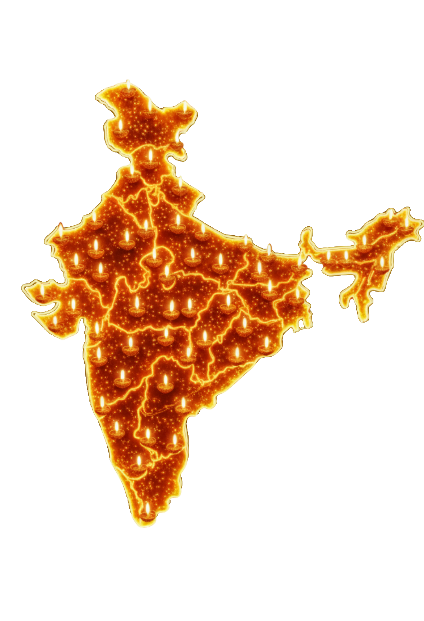 Illuminated Map of India